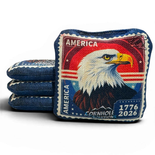 American Stamp Designs - Pro Style REC Cornhole Bags – Regulation 6"x6" – Full Set of 8