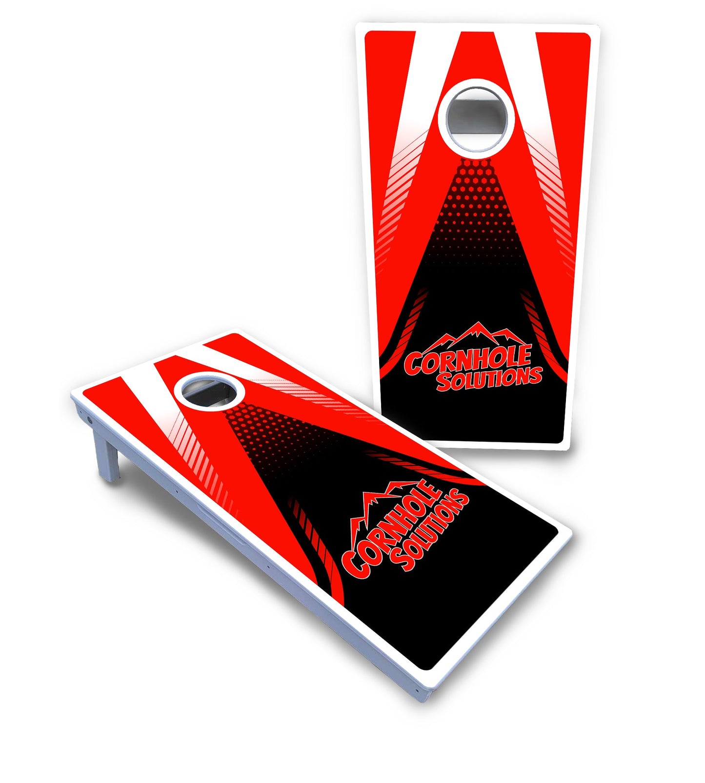 Red & Black CS Logo Cornhole Boards - All Weather Series