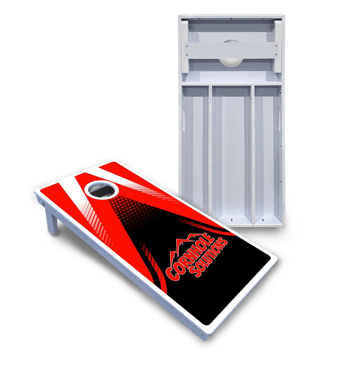 Red & Black CS Logo Cornhole Boards - All Weather Series