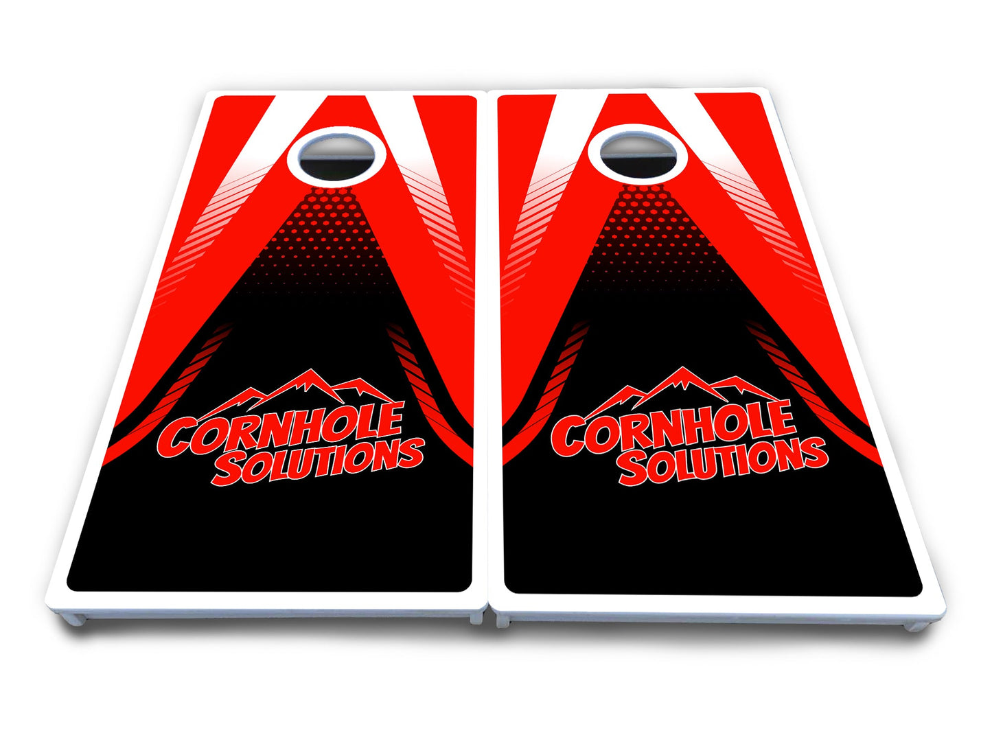 Red & Black CS Logo Cornhole Boards - All Weather Series