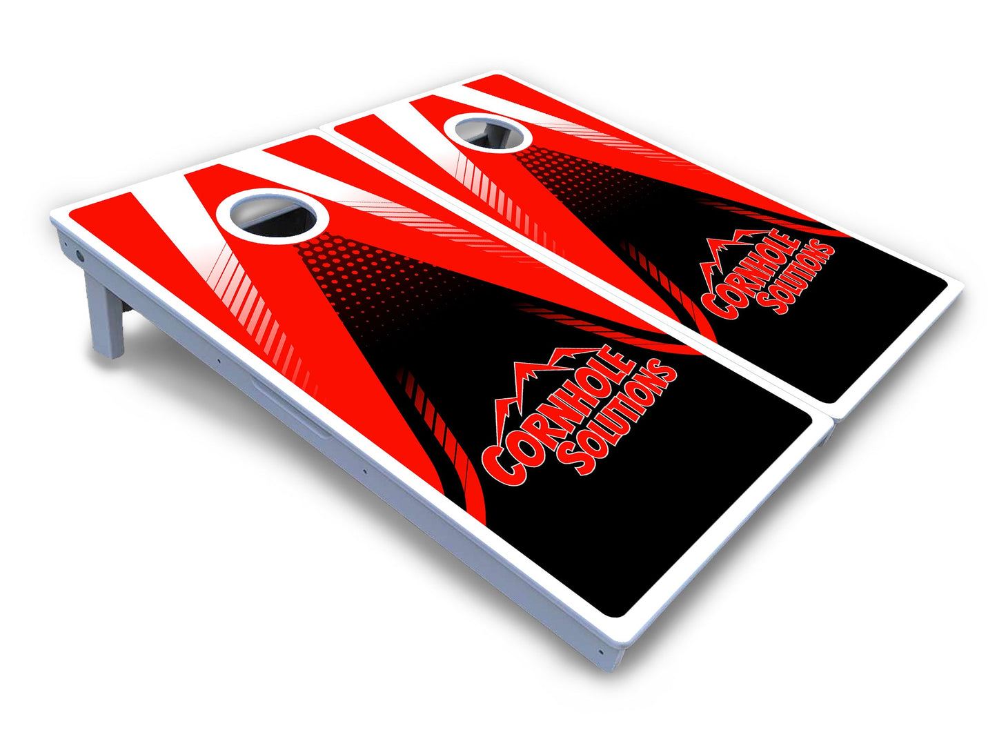 Red & Black CS Logo Cornhole Boards - All Weather Series