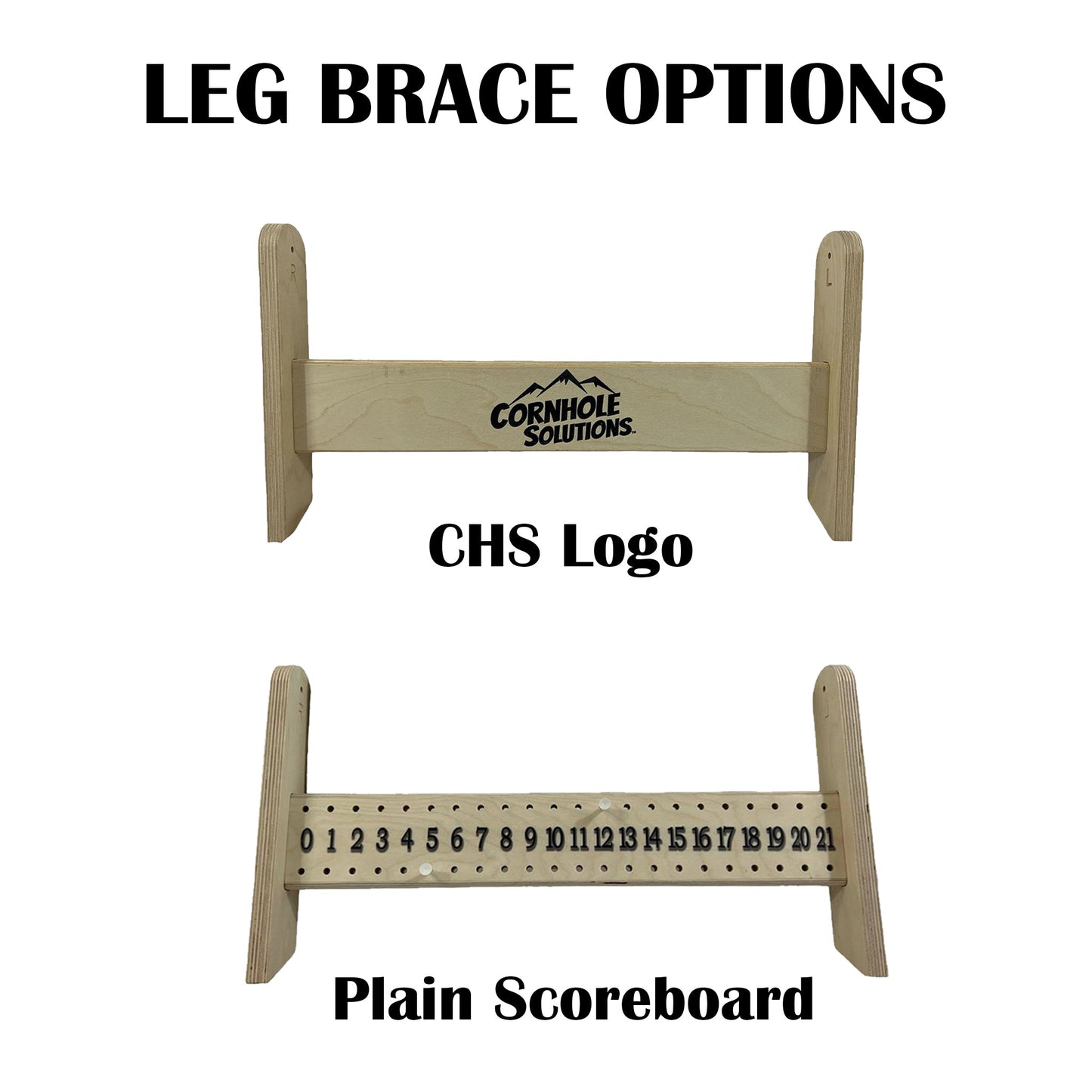Black/Natural Keyhole Cornhole Boards - Professional Tournament Series