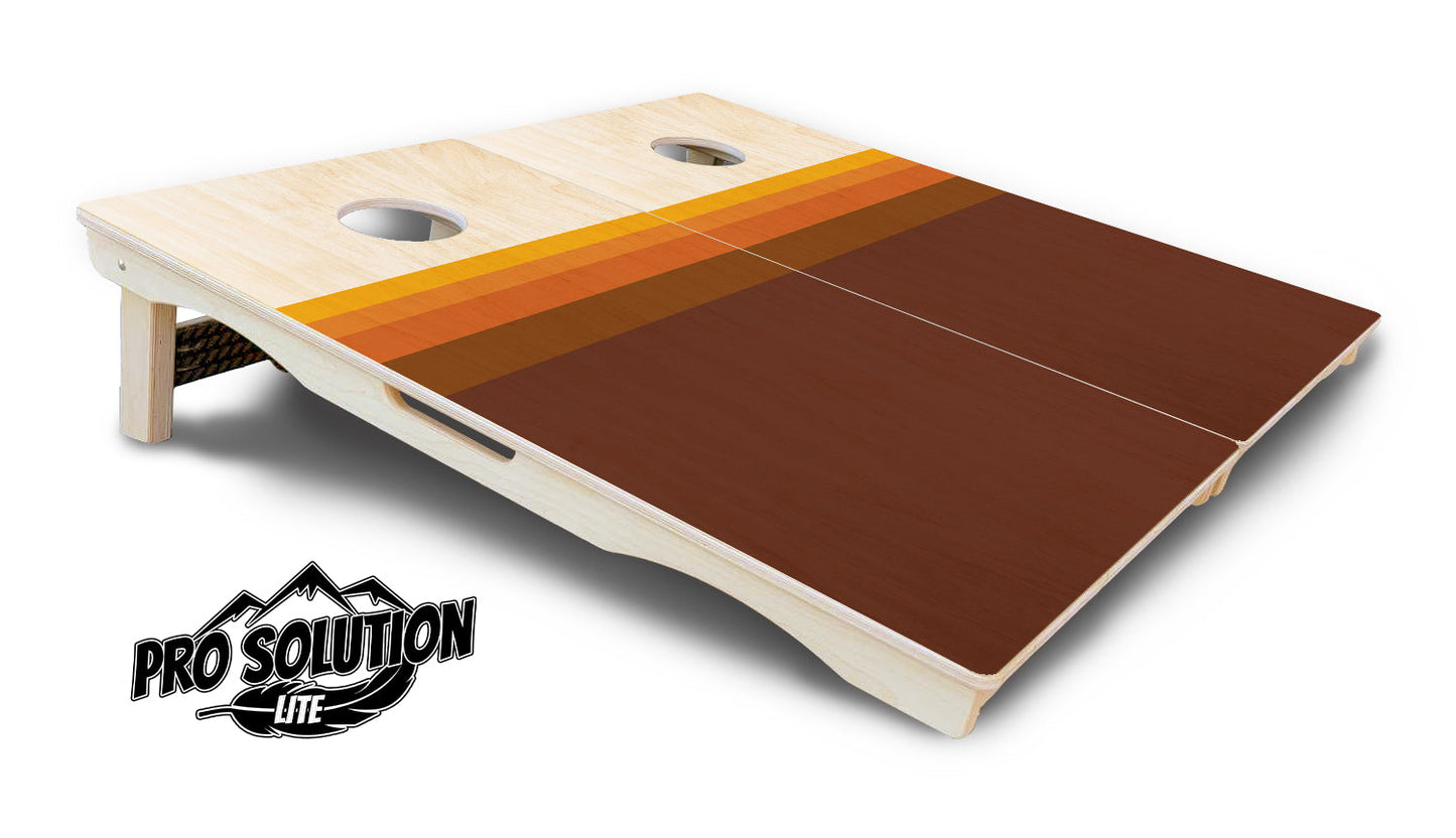 Retro Wood Gradient Cornhole Boards - Pro Solution Lite Series
