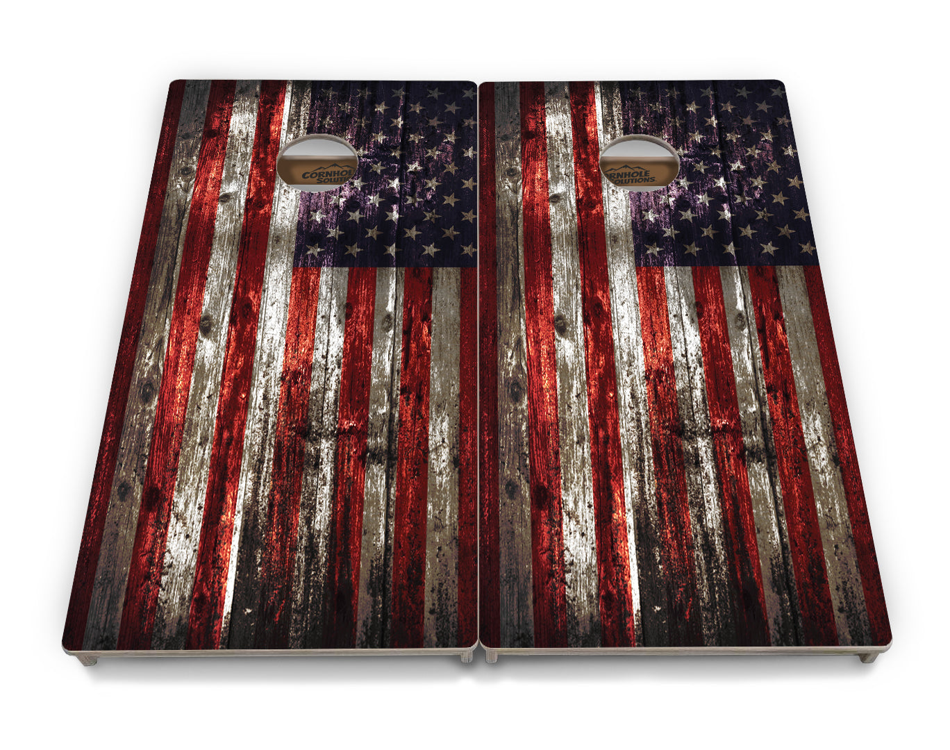 Distressed Flag Cornhole Boards - Professional Tournament Series