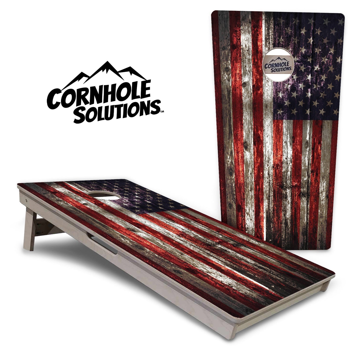 Distressed Flag Cornhole Boards - Professional Tournament Series
