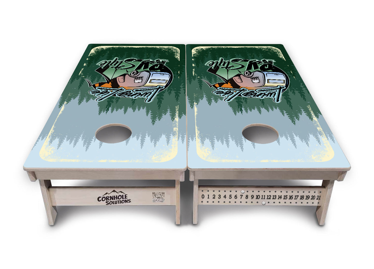 Living Life RV Style Cornhole Boards - Professional Tournament Series