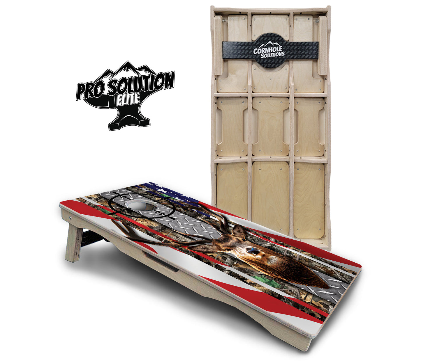 Scope Deer & Fish Cornhole Boards - Pro Solution Elite Series