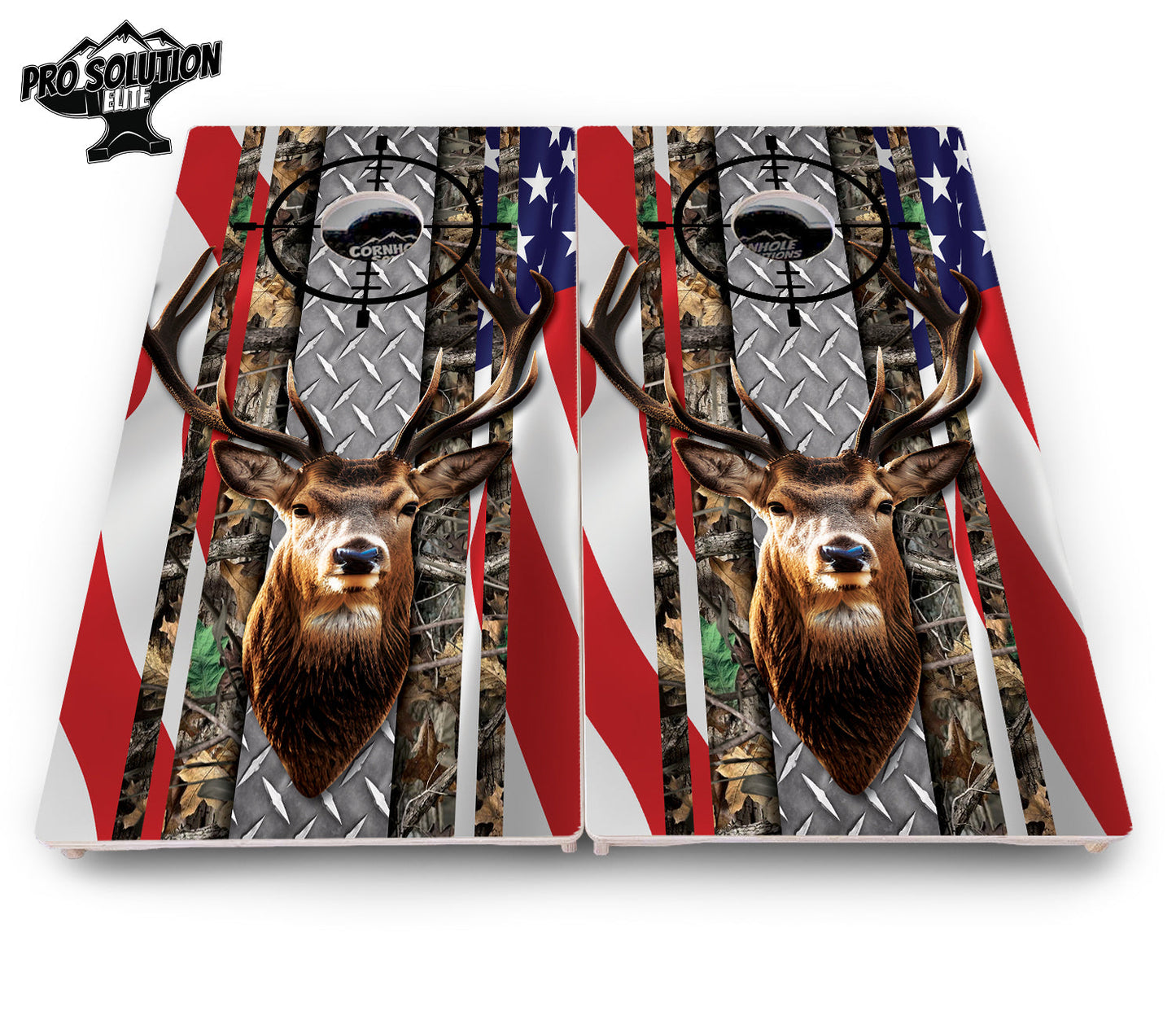Scope Deer & Fish Cornhole Boards - Pro Solution Elite Series
