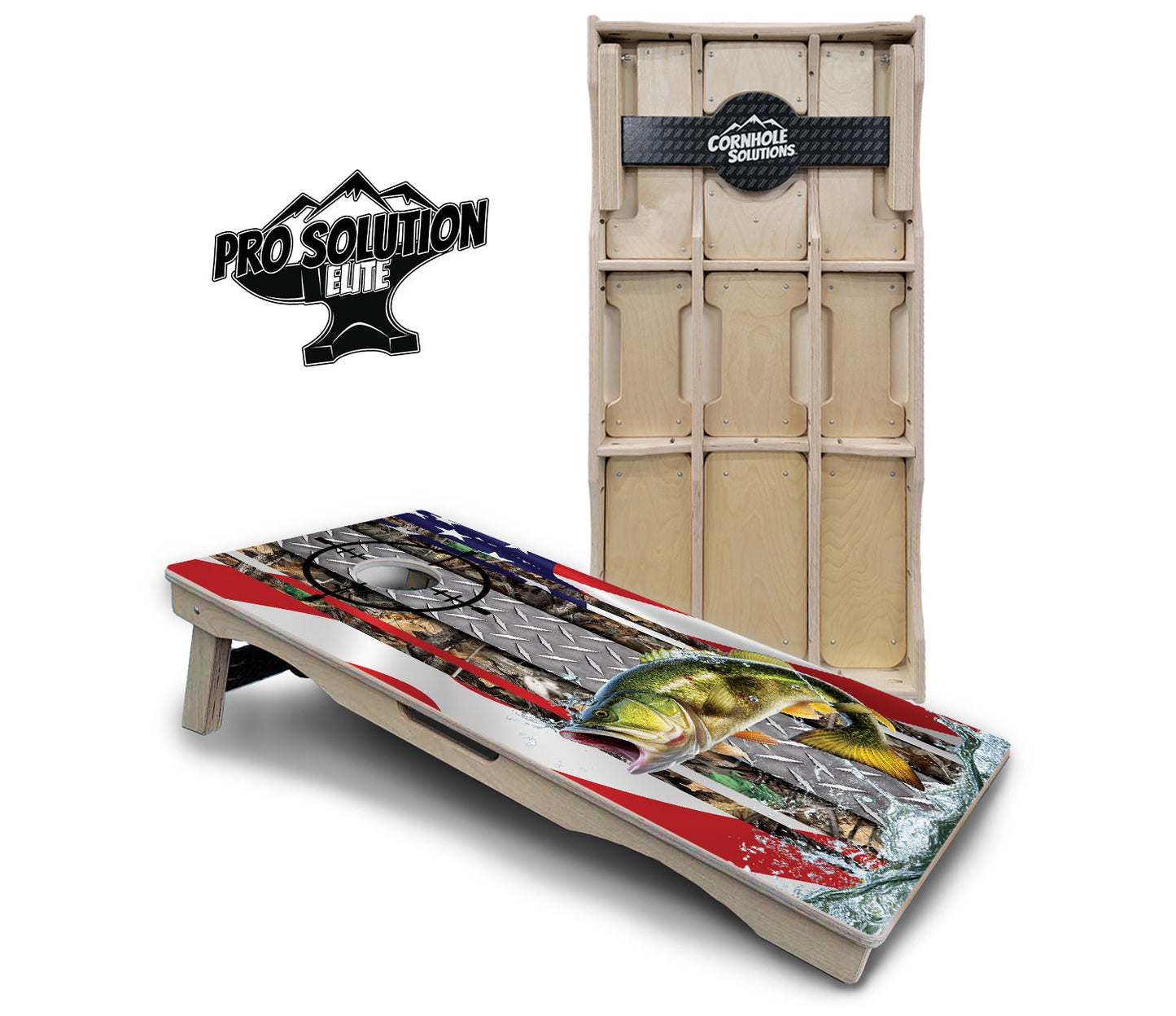 Scope Deer & Fish Cornhole Boards - Pro Solution Elite Series