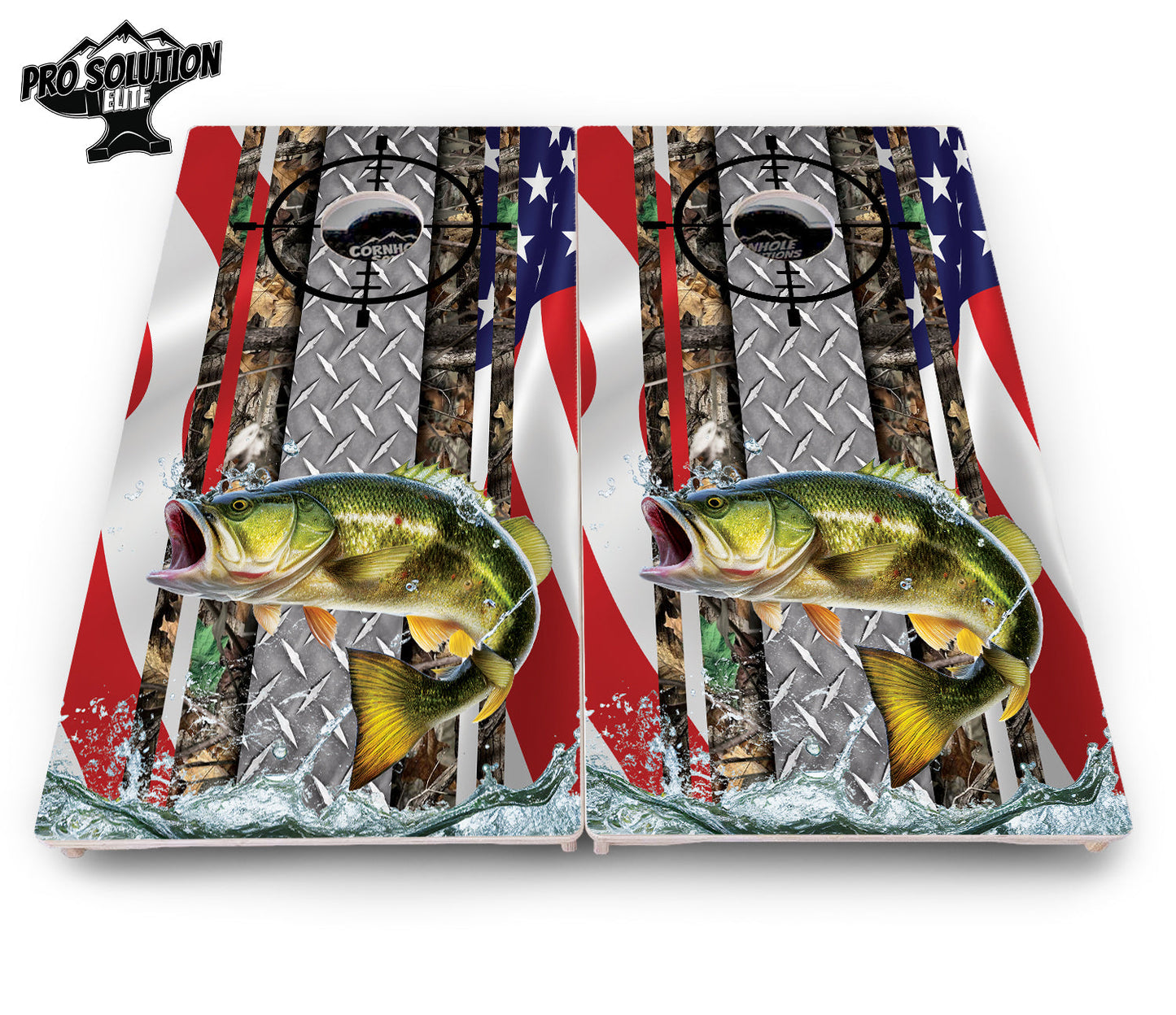 Scope Deer & Fish Cornhole Boards - Pro Solution Elite Series