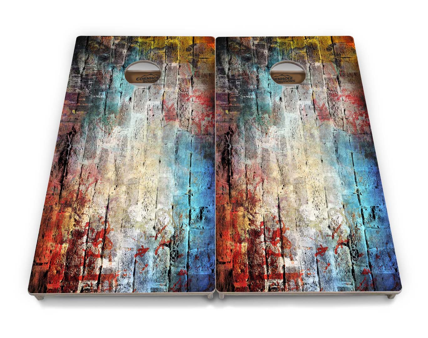 Colorful Brick Cornhole Boards - Professional Tournament Series