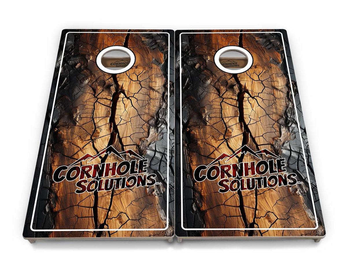 Distressed Live Edge Cornhole Boards – Tournament Series