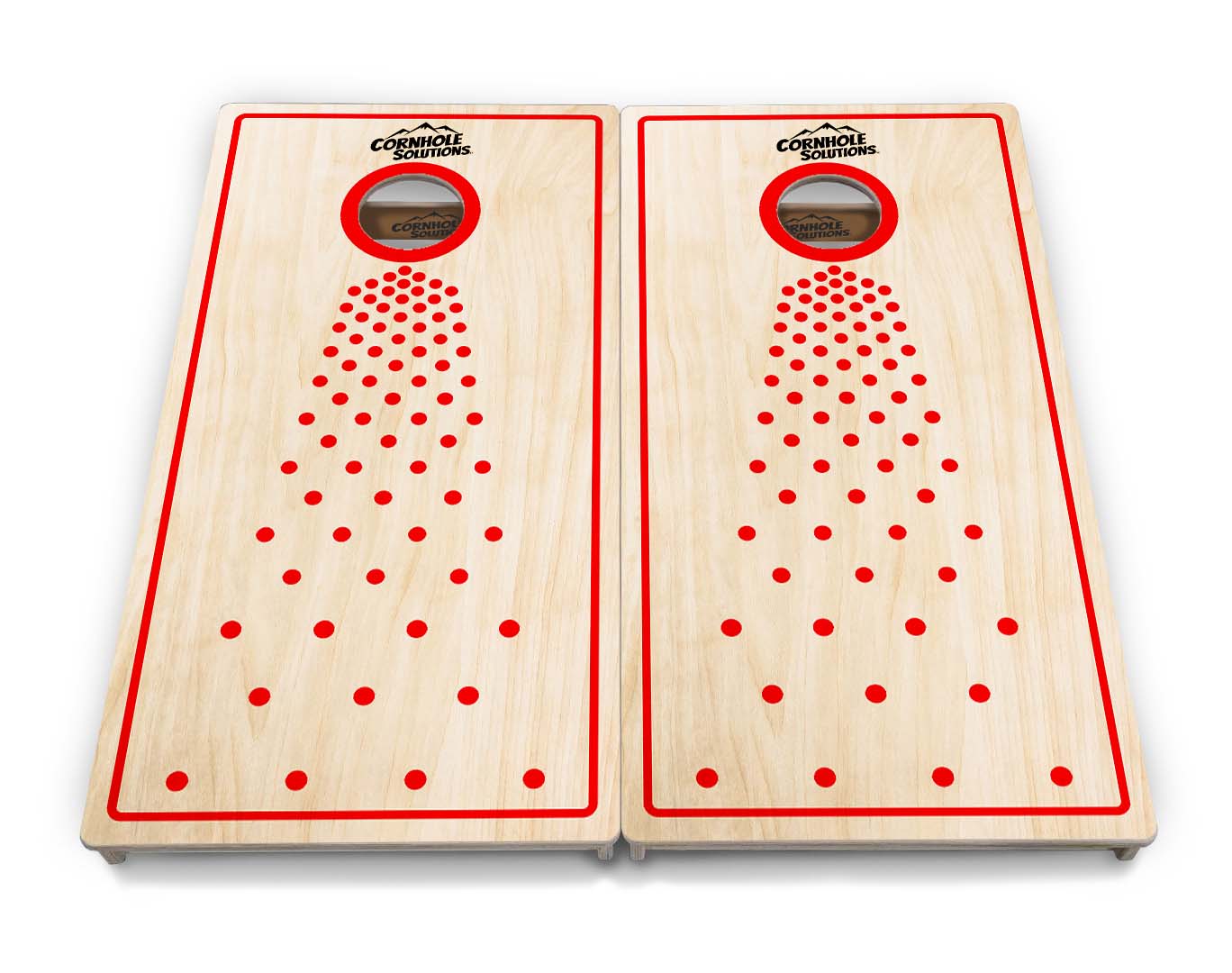 Pop Dots Red Cornhole Boards - Professional Tournament Series