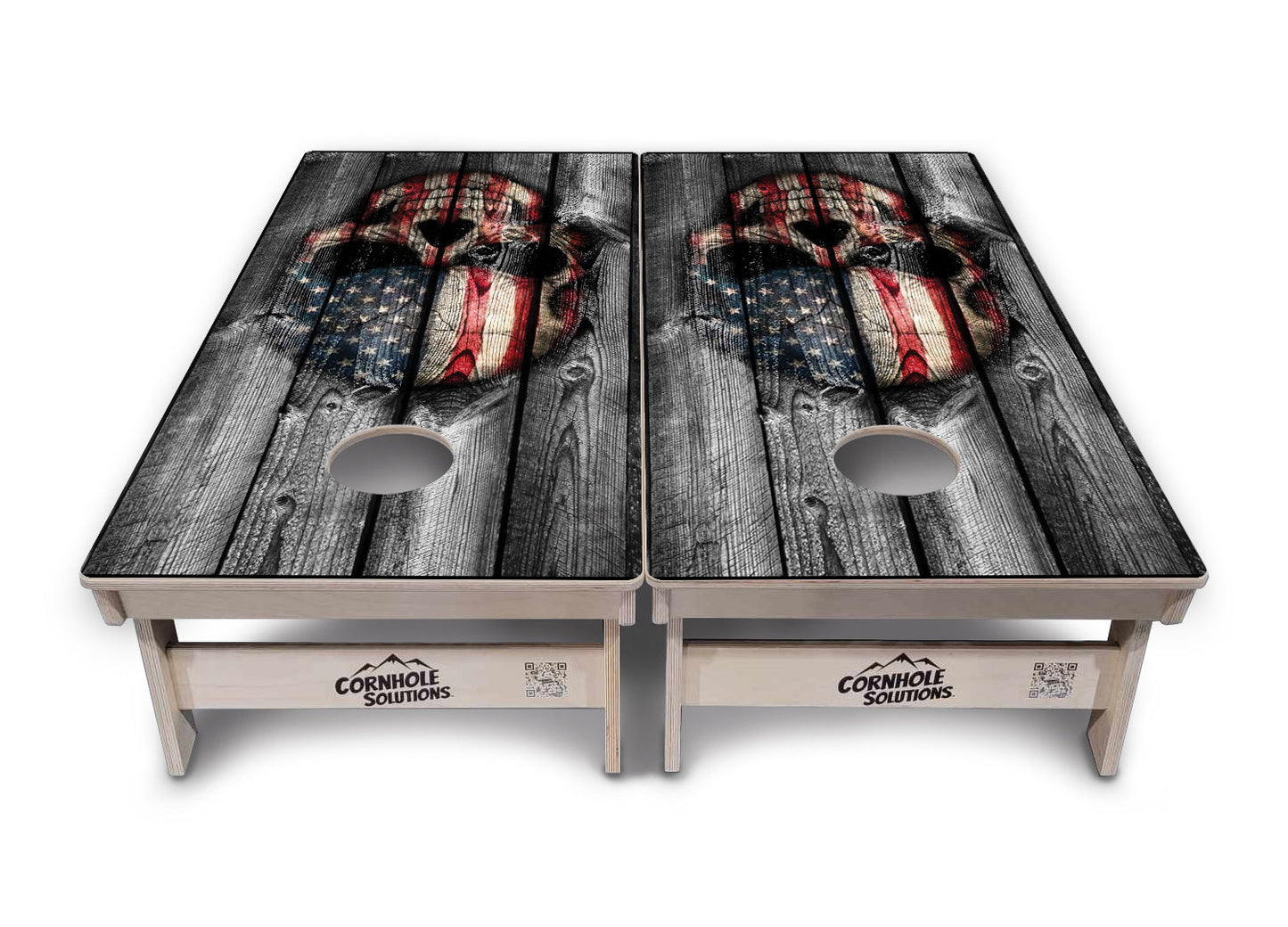 Skull Flag Design Cornhole Boards - Professional Tournament Series
