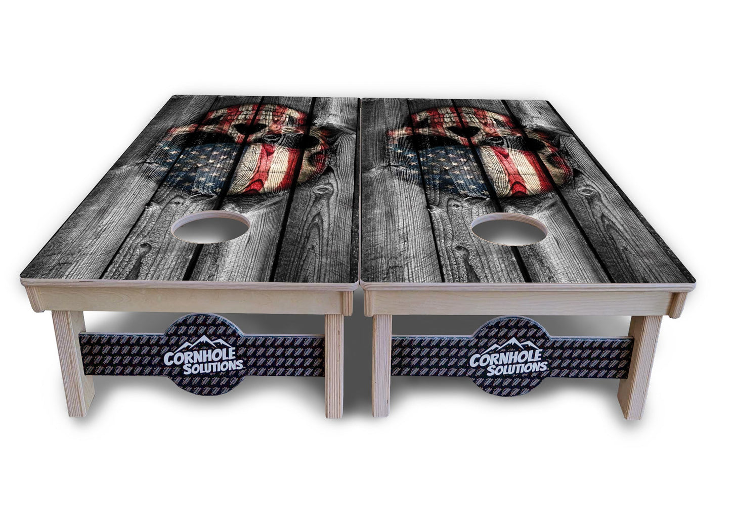 Skull Flag Design Cornhole Boards - Professional Tournament Series