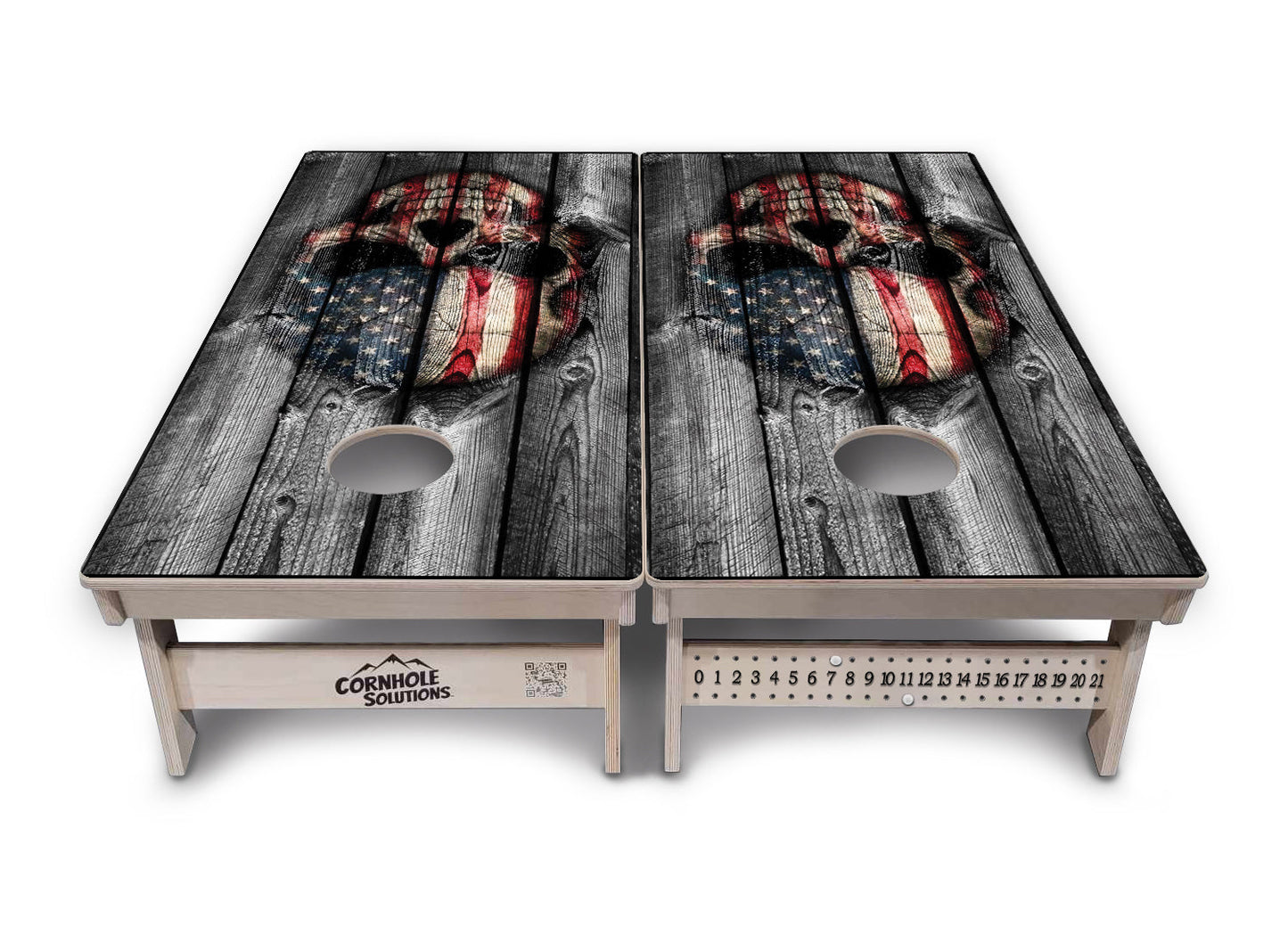 Skull Flag Design Cornhole Boards - Professional Tournament Series