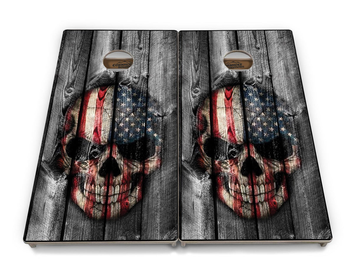 Skull Flag Cornhole Boards – Tournament Series