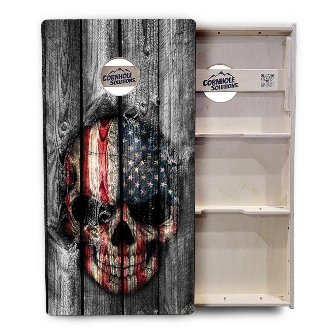 Skull Flag Design Cornhole Boards - Professional Tournament Series