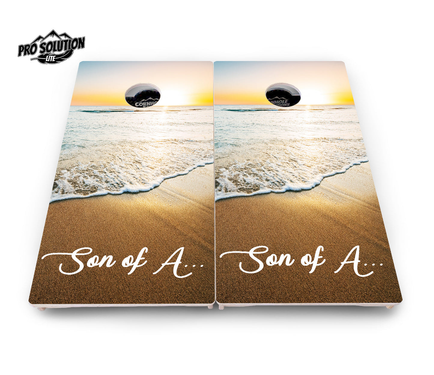Beach Sunset Cornhole Boards - Pro Solution Lite Series