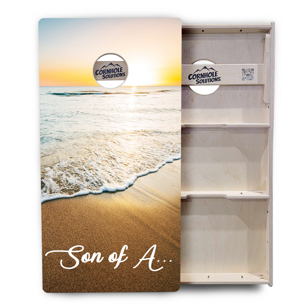 Beach Sunset Cornhole Boards - Professional Tournament Series