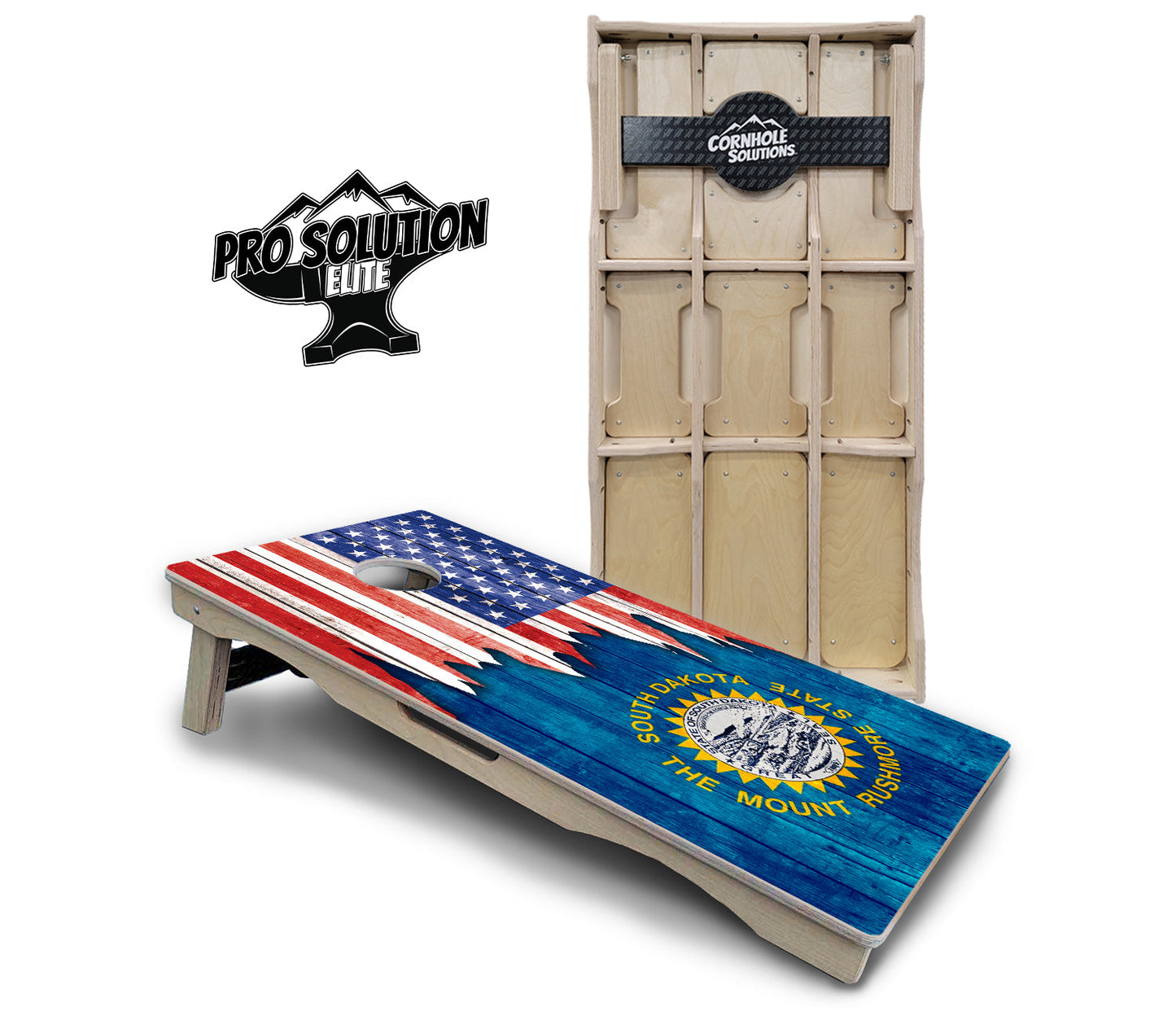 State Flag Designs South Dakota to Wyoming Cornhole Boards - Pro Solution Elite Series