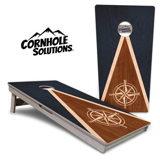 Compass Stain Triangle Cornhole Boards - Professional Tournament Series