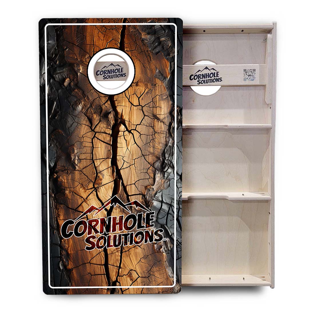 Distressed Live Edge Cornhole Boards - Professional Tournament Series
