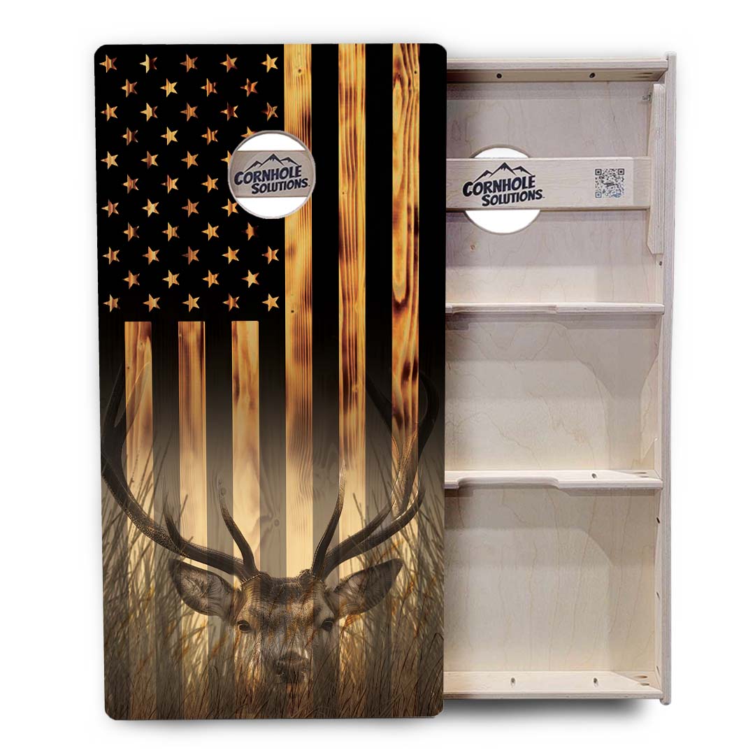 Hidden Deer / Fish Cornhole Boards - Professional Tournament Series - Free Shipping!