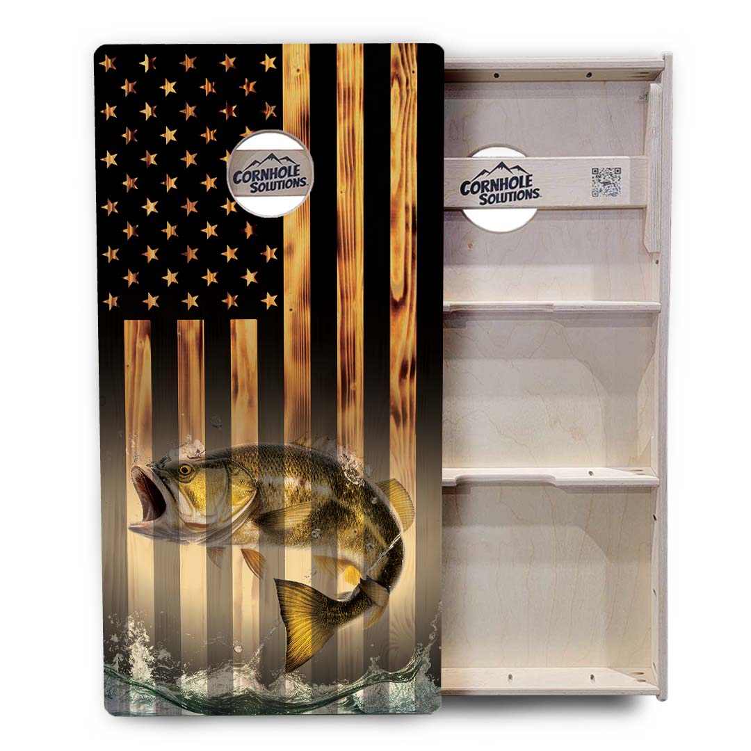 Hidden Deer / Fish Cornhole Boards - Professional Tournament Series - Free Shipping!