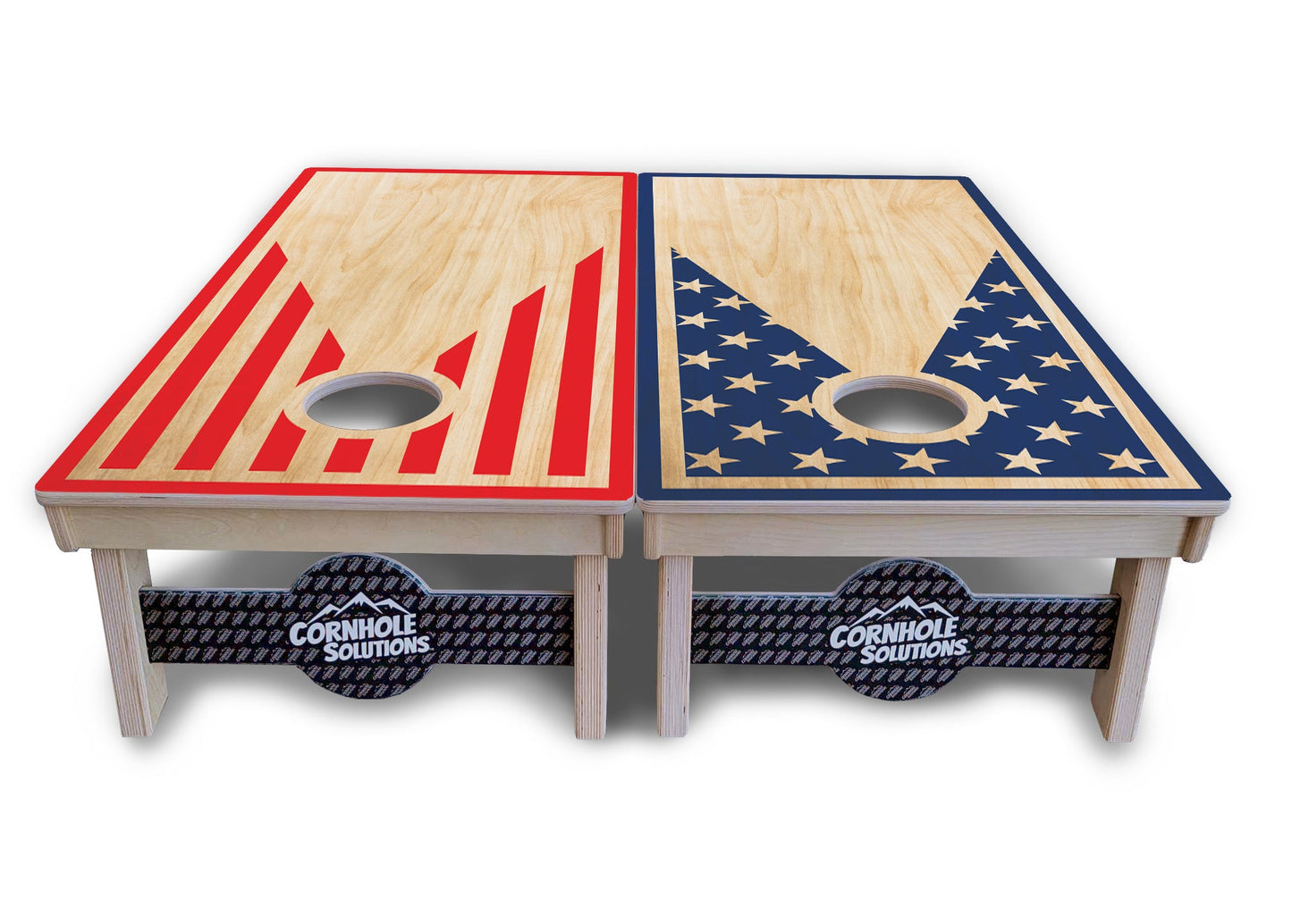 Stars & Stripes Keyhole Cornhole Boards - Professional Tournament Series
