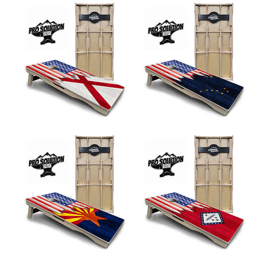 State Flag Designs Alabama to Georgia Cornhole Boards - Pro Solution Elite Series