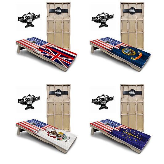 State Flag Designs Hawaii to Maryland Cornhole Boards - Pro Solution Elite Series