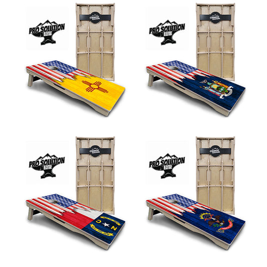 State Flag Designs New Mexico to South Carolina Cornhole Boards - Pro Solution Elite Series