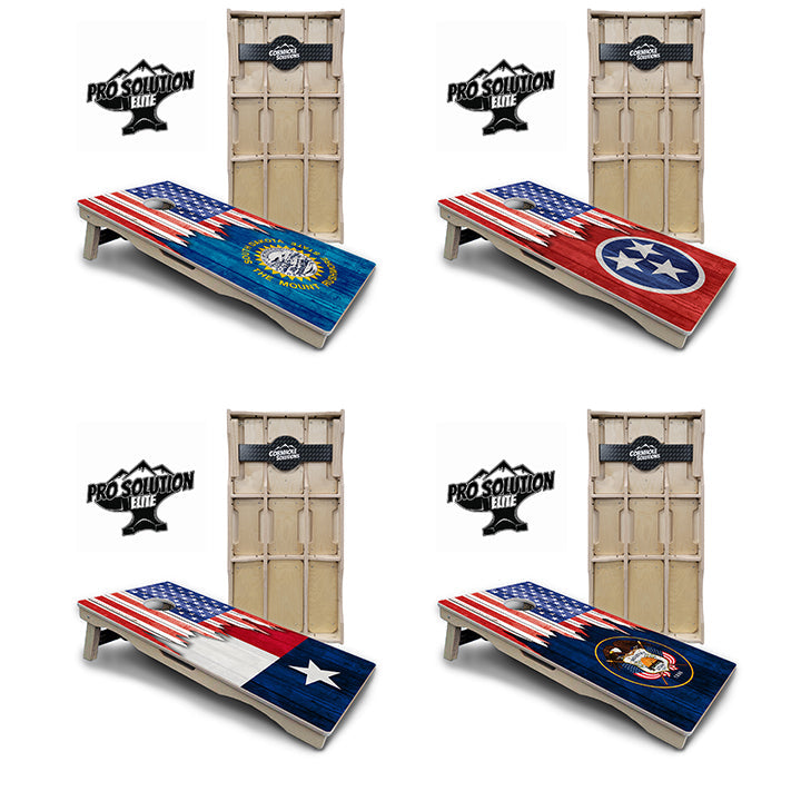 State Flag Designs South Dakota to Wyoming Cornhole Boards - Pro Solution Elite Series