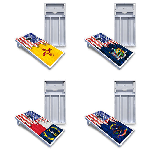 State Flag Designs New Mexico to South Carolina Cornhole Boards - All Weather Series