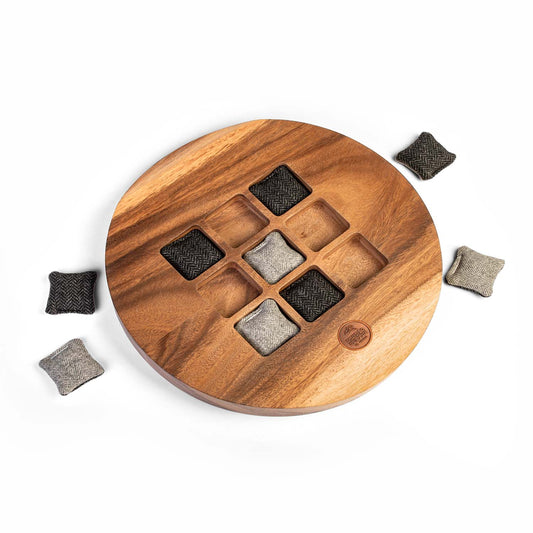 Studio Series Live Edge Acacia Wood Tic Tac Toe Game