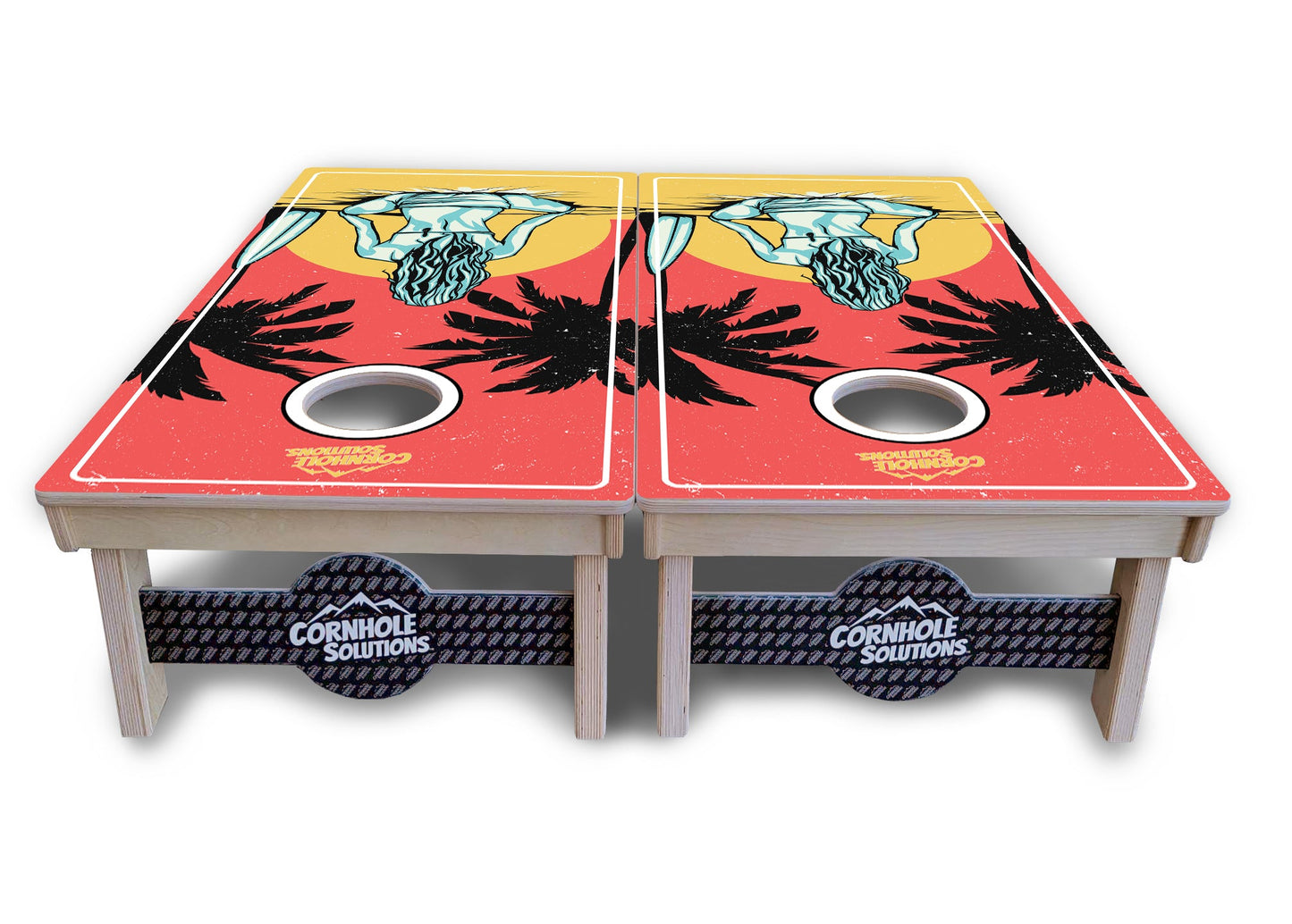 Sunset Girl Cornhole Boards - Professional Tournament Series