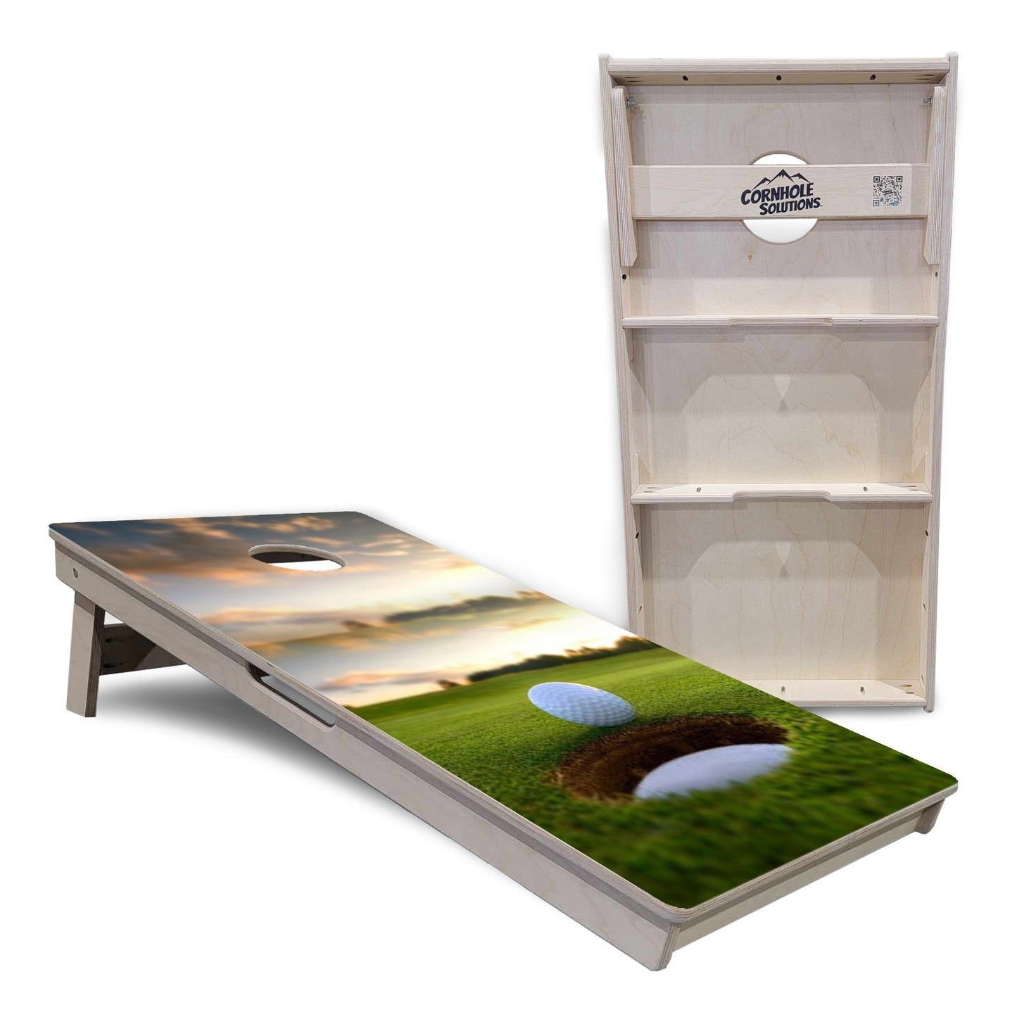 Golf Course Sunset Cornhole Boards - Professional Tournament Series