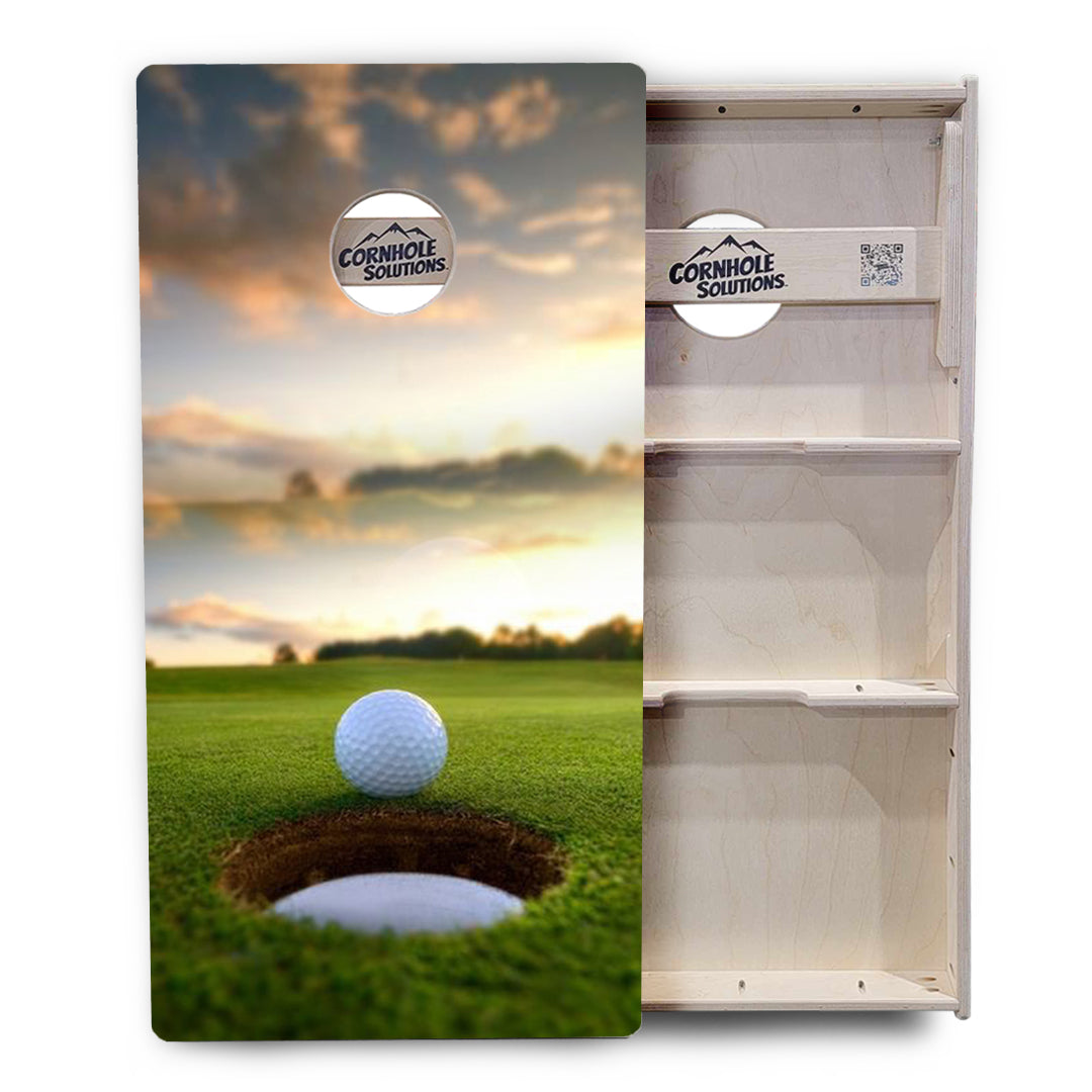 Golf Course Sunset Cornhole Boards - Professional Tournament Series