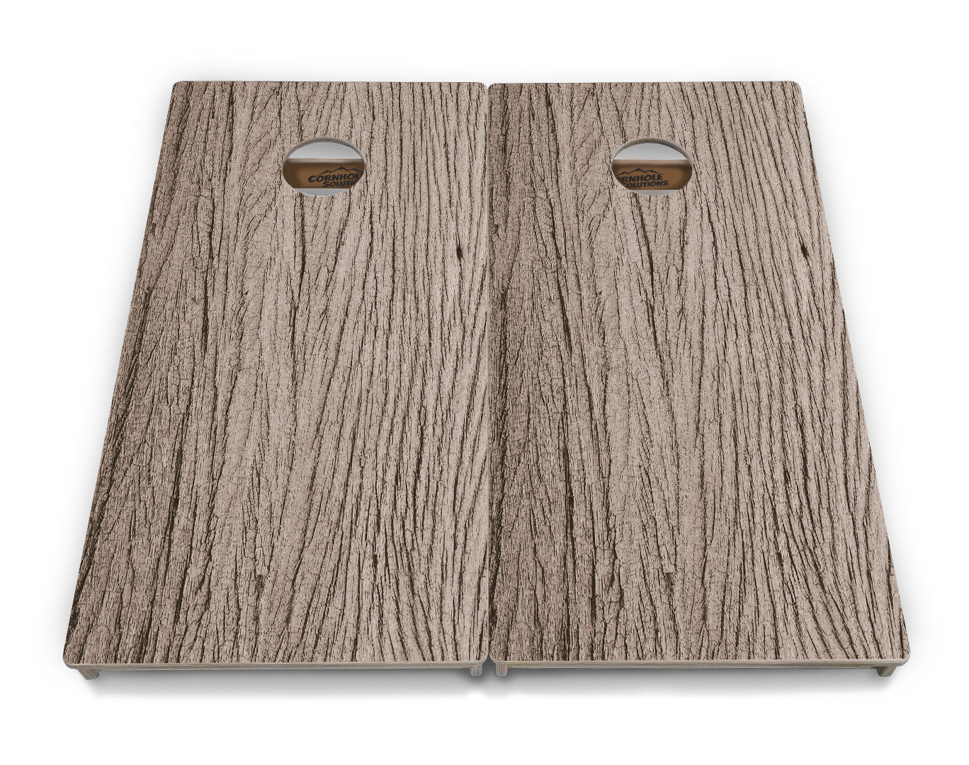 Tan Grey Wood Cornhole Boards - Professional Tournament Series