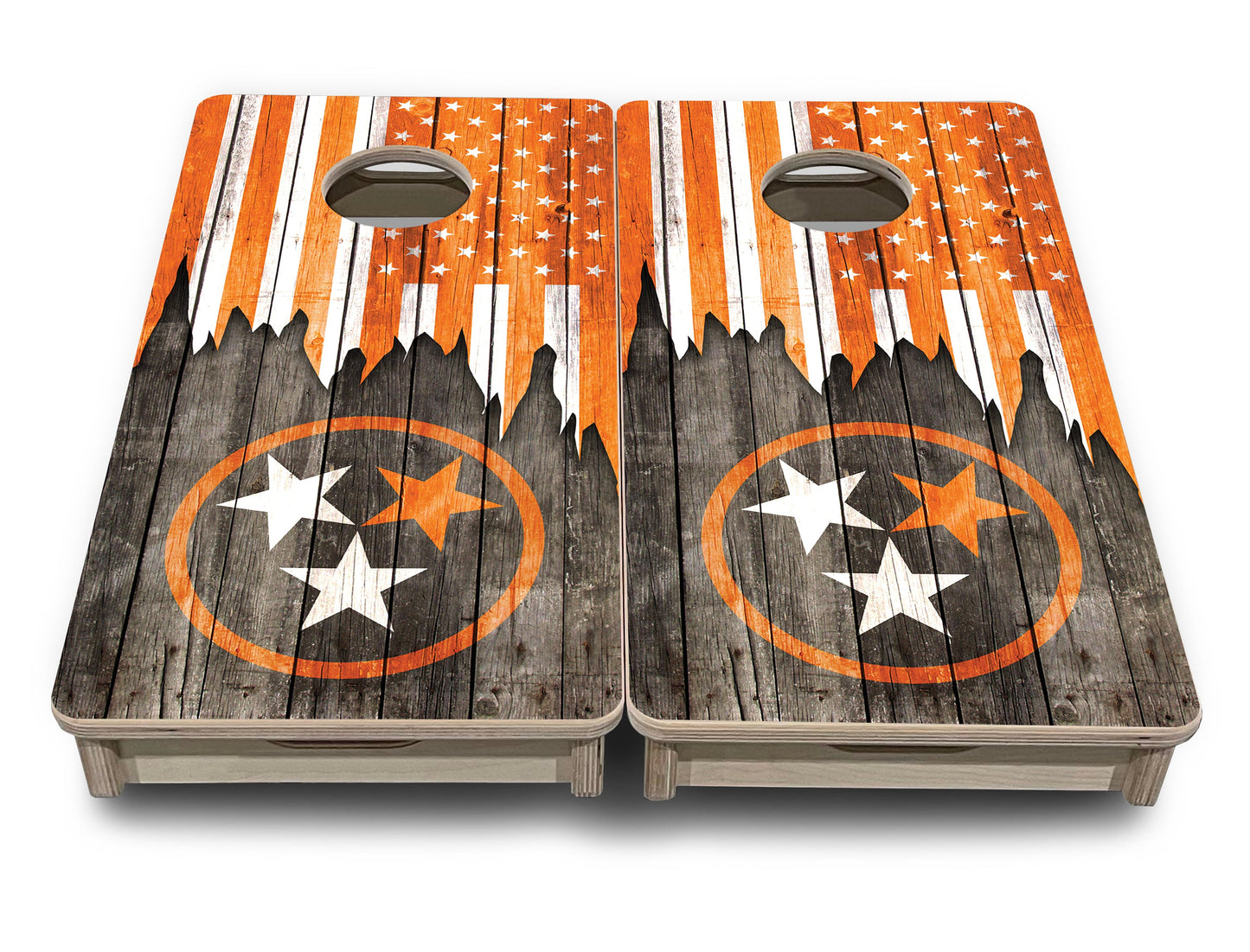 TN/USA Orange Flag - Mini or Vacation Size Cornhole Boards