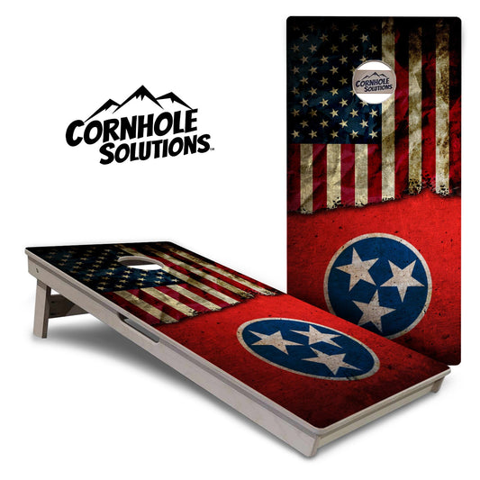 Tennessee USA Flag Cornhole Boards - Professional Tournament Series