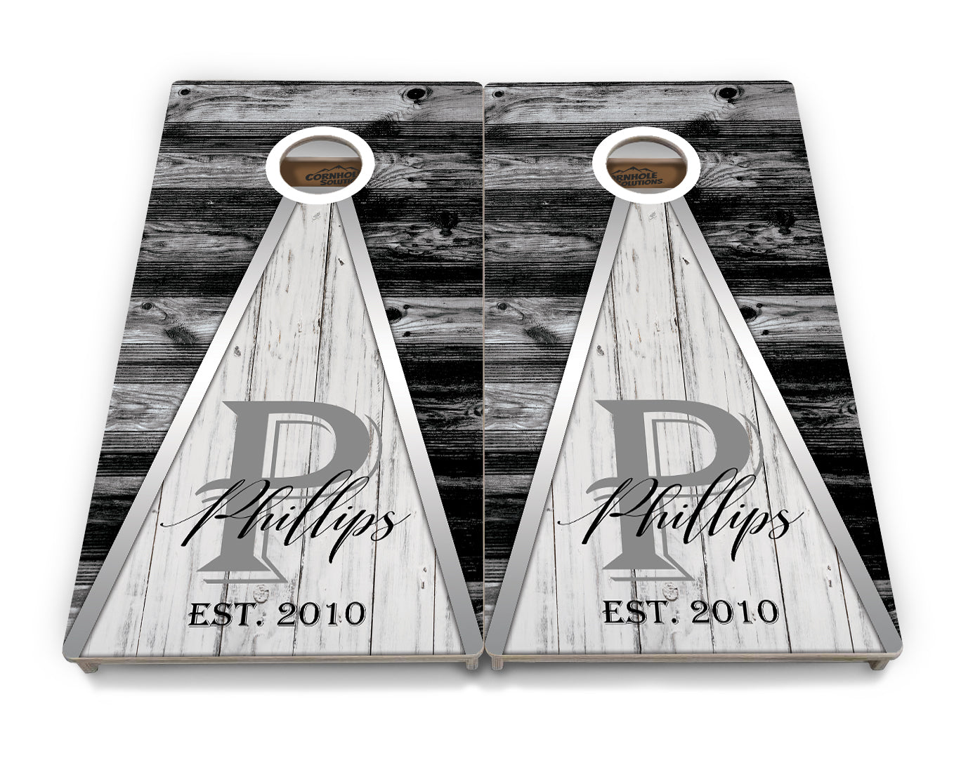 Wedding Triangle Cornhole Boards - Professional Tournament Series