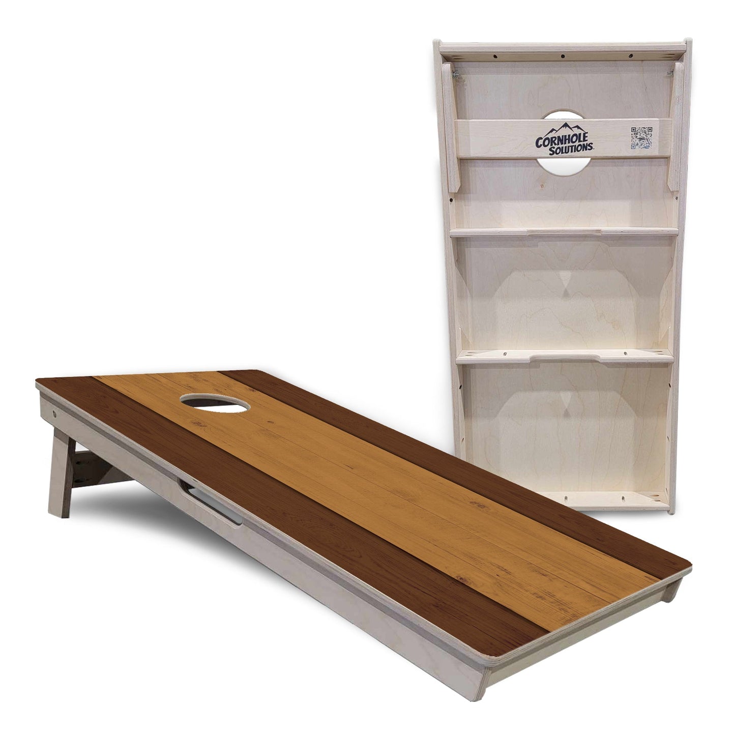 Brown Two Tone Planks Cornhole Boards - Professional Tournament Series