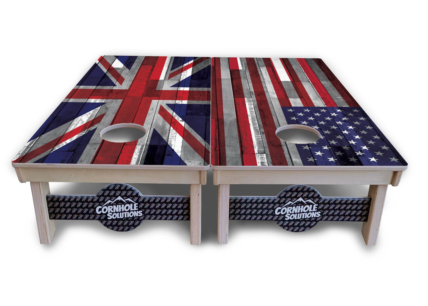 USA / Canada / Union Jack Plank Flags Cornhole Boards - Professional Tournament Series
