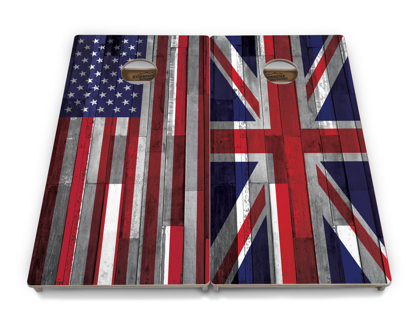 USA / Canada / Union Jack Plank Flags Cornhole Boards - Professional Tournament Series