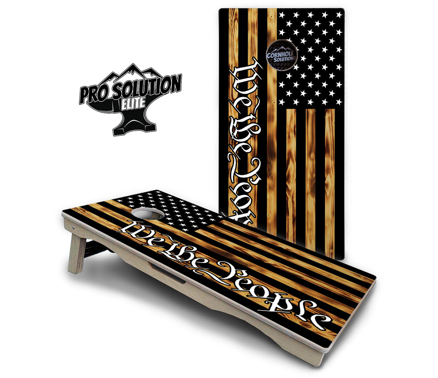 We The People USA Flag Cornhole Boards - Pro Solution Elite Series