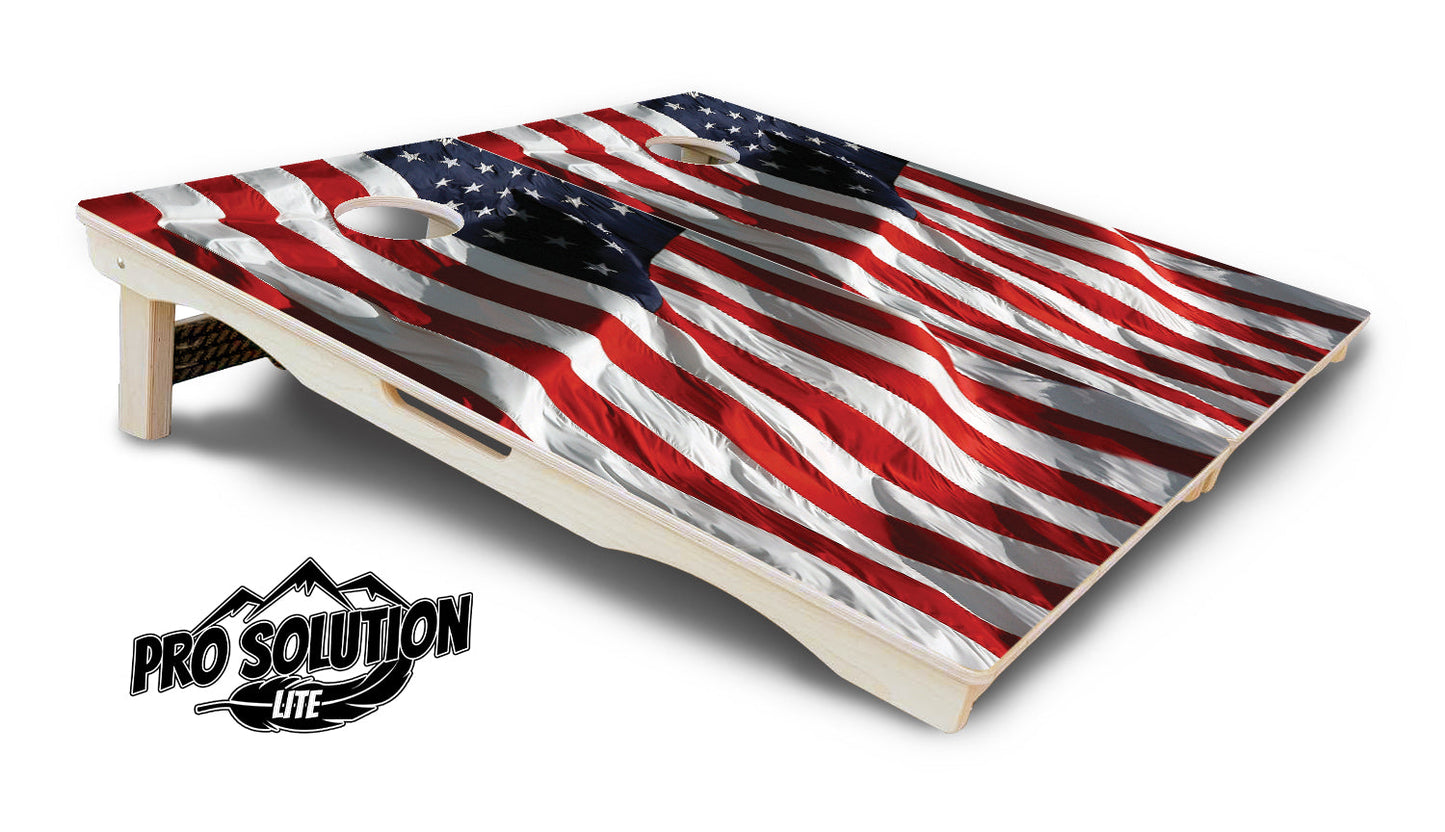Waving Flag Cornhole Boards - Pro Solution Lite Series