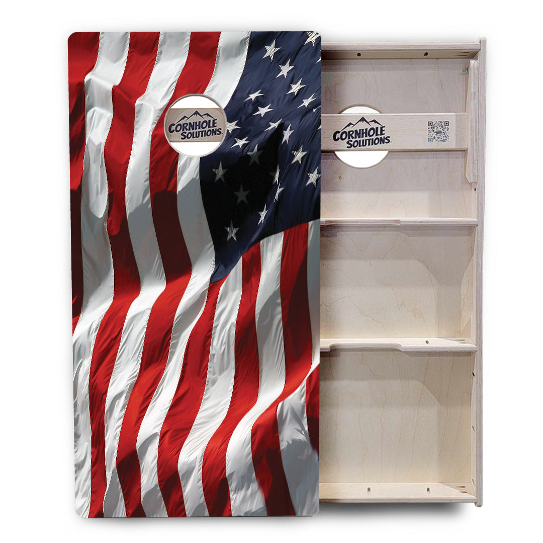 Waving Flag Cornhole Boards - Professional Tournament Series
