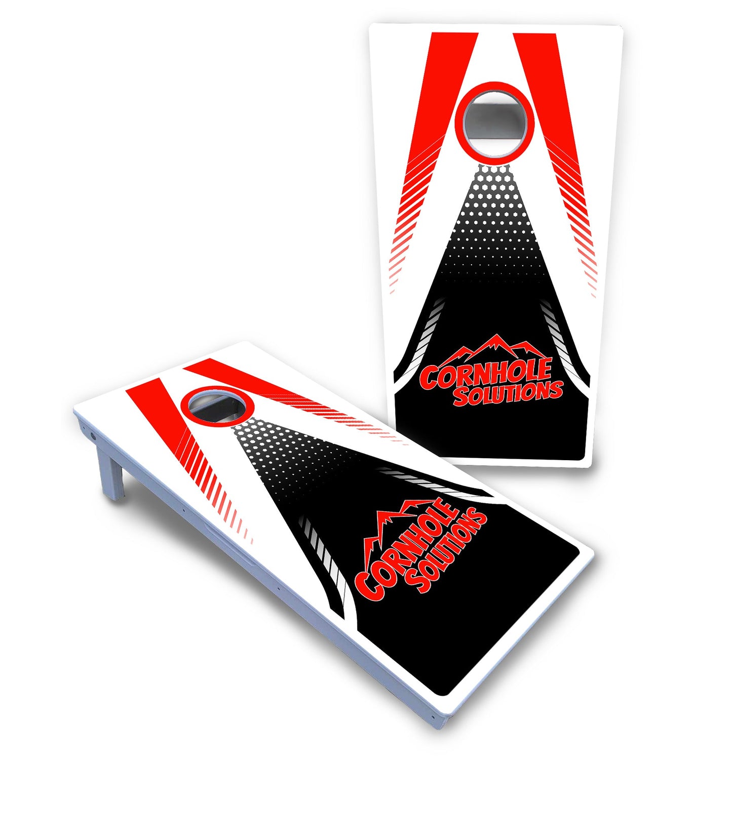 Red & Black CS Logo Cornhole Boards - All Weather Series
